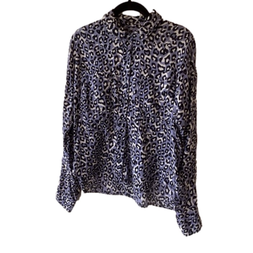 BDG Long Sleeve Leopard Print Button Up Shirt M Cotton